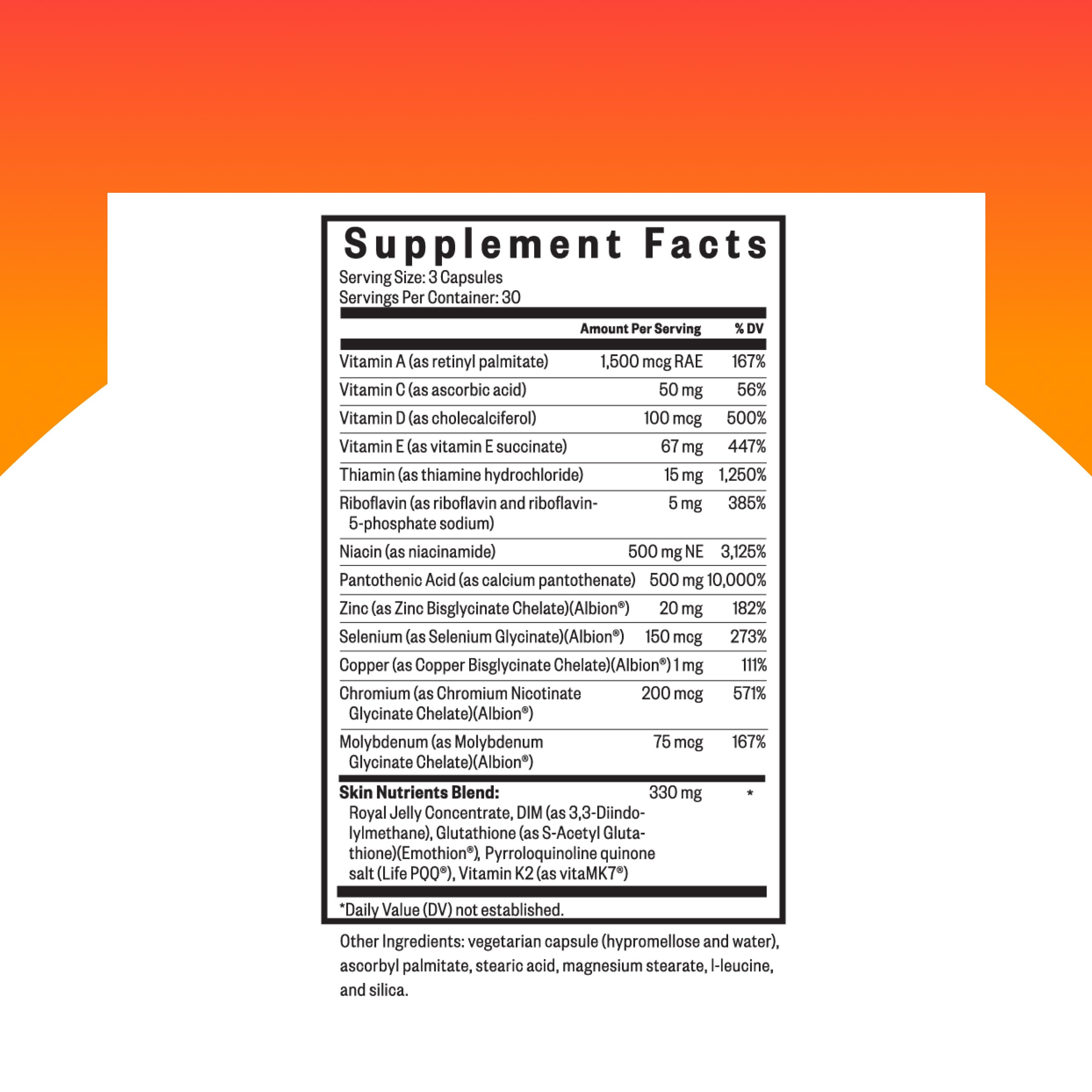 Seeking Health Skin Nutrients - Vitamin A & E, Antioxidant Support (90 Capsules)