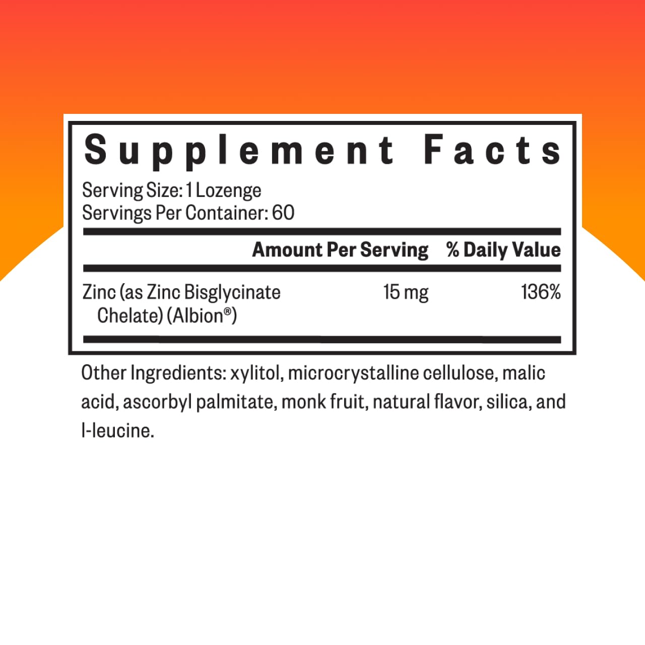 Seeking Health Zinc Chewable 15 mg | TRAACS Chelated Zinc Bisglycinate for Immune Support (60 Lozenges)