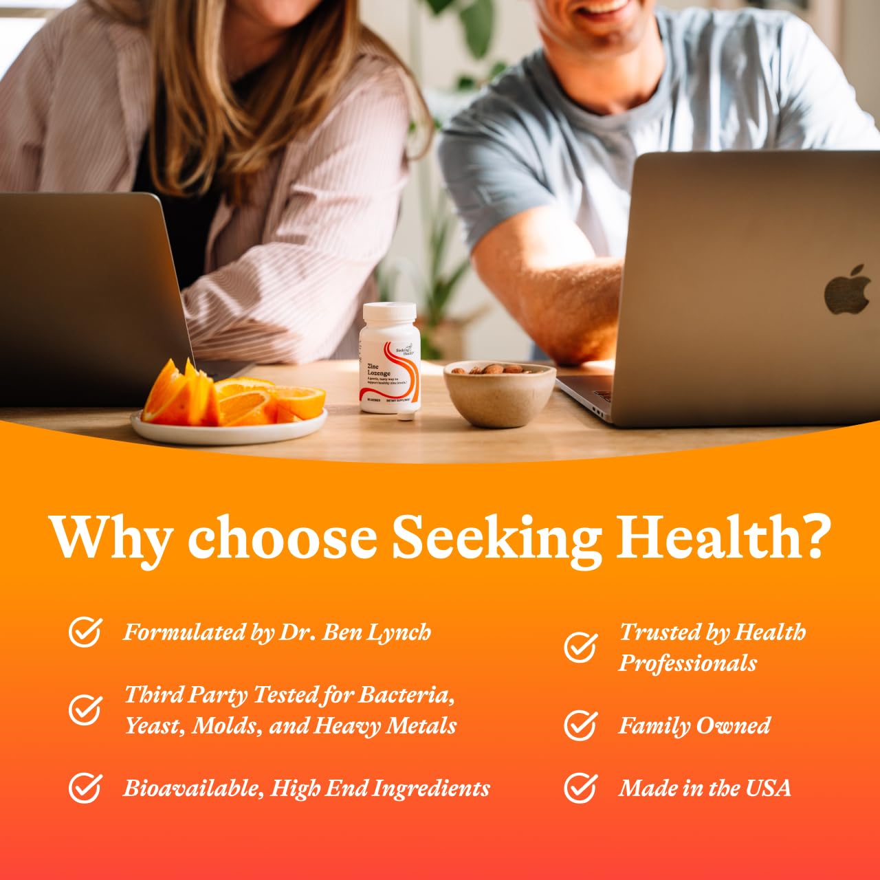 Seeking Health Zinc Chewable 15 mg | TRAACS Chelated Zinc Bisglycinate for Immune Support (60 Lozenges)