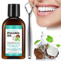 sefudun Whitening Coconut Pulling Oil (4.2 Fl Oz) – Teeth Whitening & Gum Health with Tongue Scraper