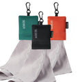SEIBER Microfiber Eyeglass Cloth with Neoprene Pouch – 7x7 in, 3 Pack (BK/GRN)