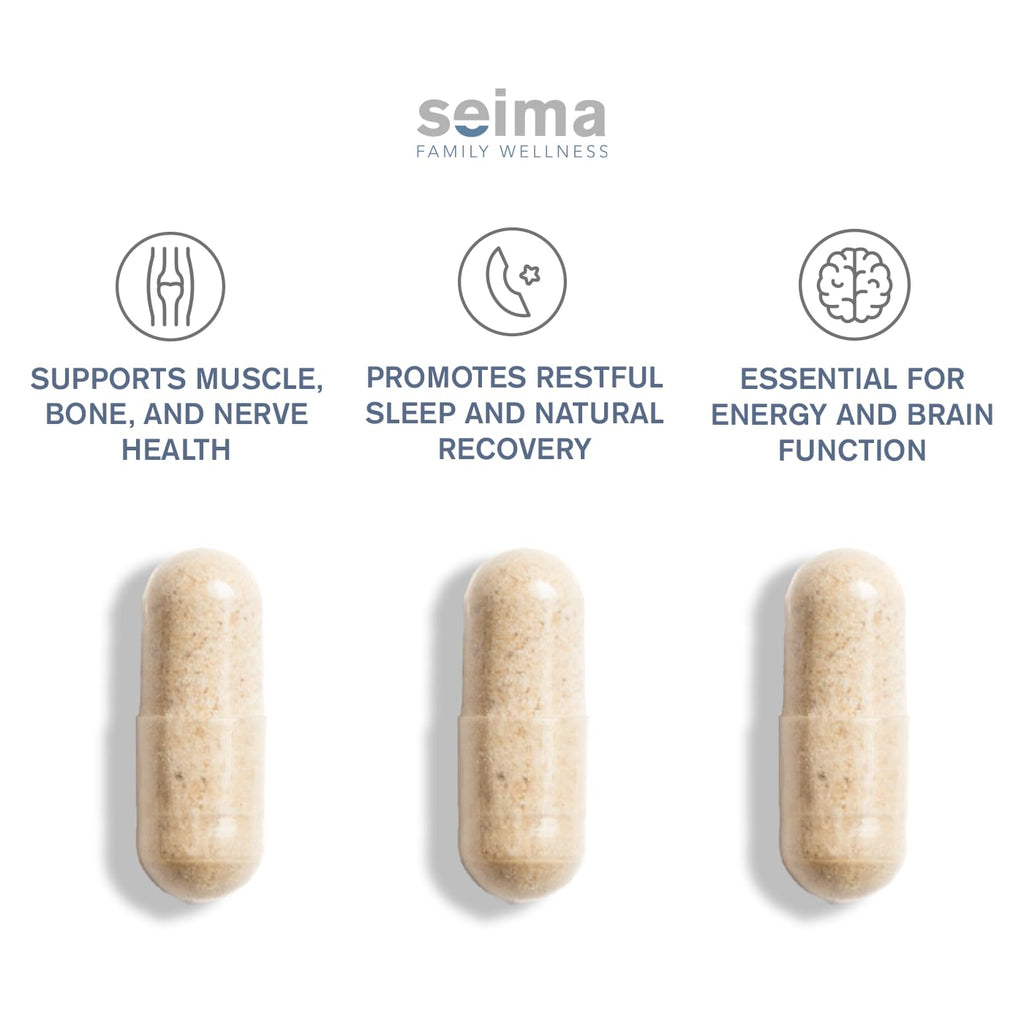 SEIMA 4-in-1 Magnesium Complex 1200 mg | Sleep, Stress Relief & Recovery – 90 Capsules
