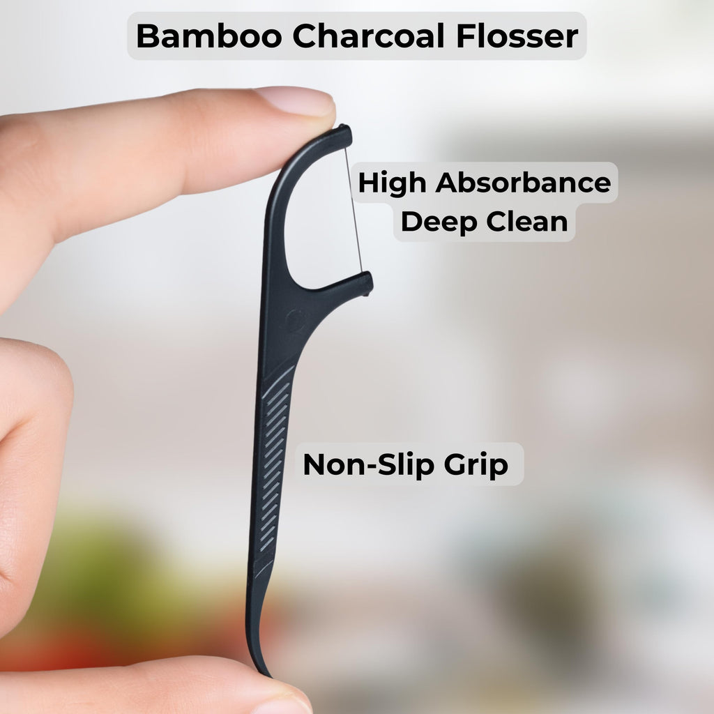 SelectShen Bamboo Charcoal Dental Floss Dispenser – 288 Total Flossers
