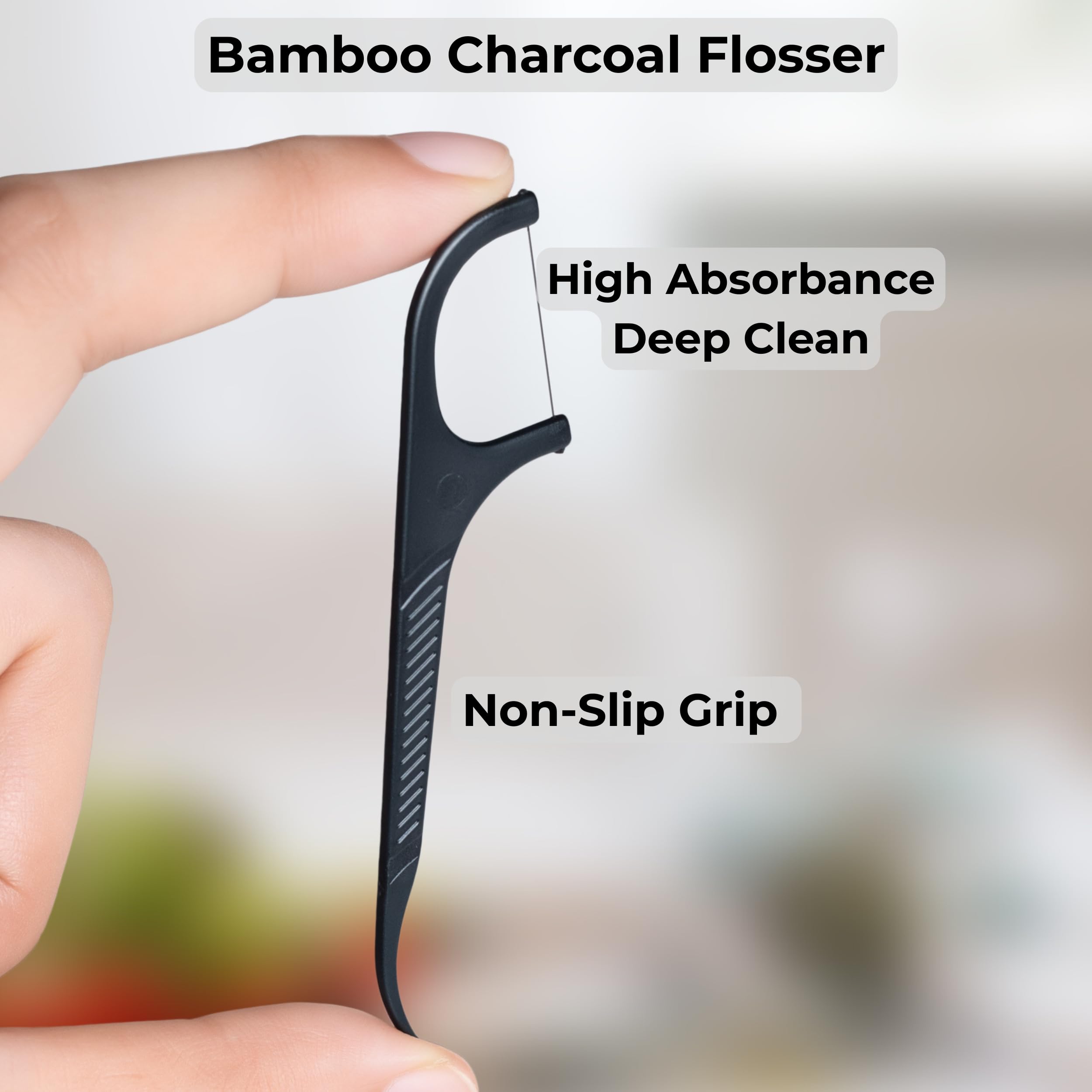 SelectShen Bamboo Charcoal Dental Floss Dispenser – 288 Total Flossers