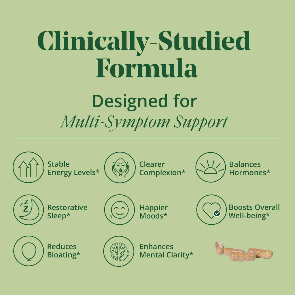 Semaine Daily Hormone Balance – Vegan Capsule for Clearer Skin, Balanced M moods & Deeper Sleep (60 ct)