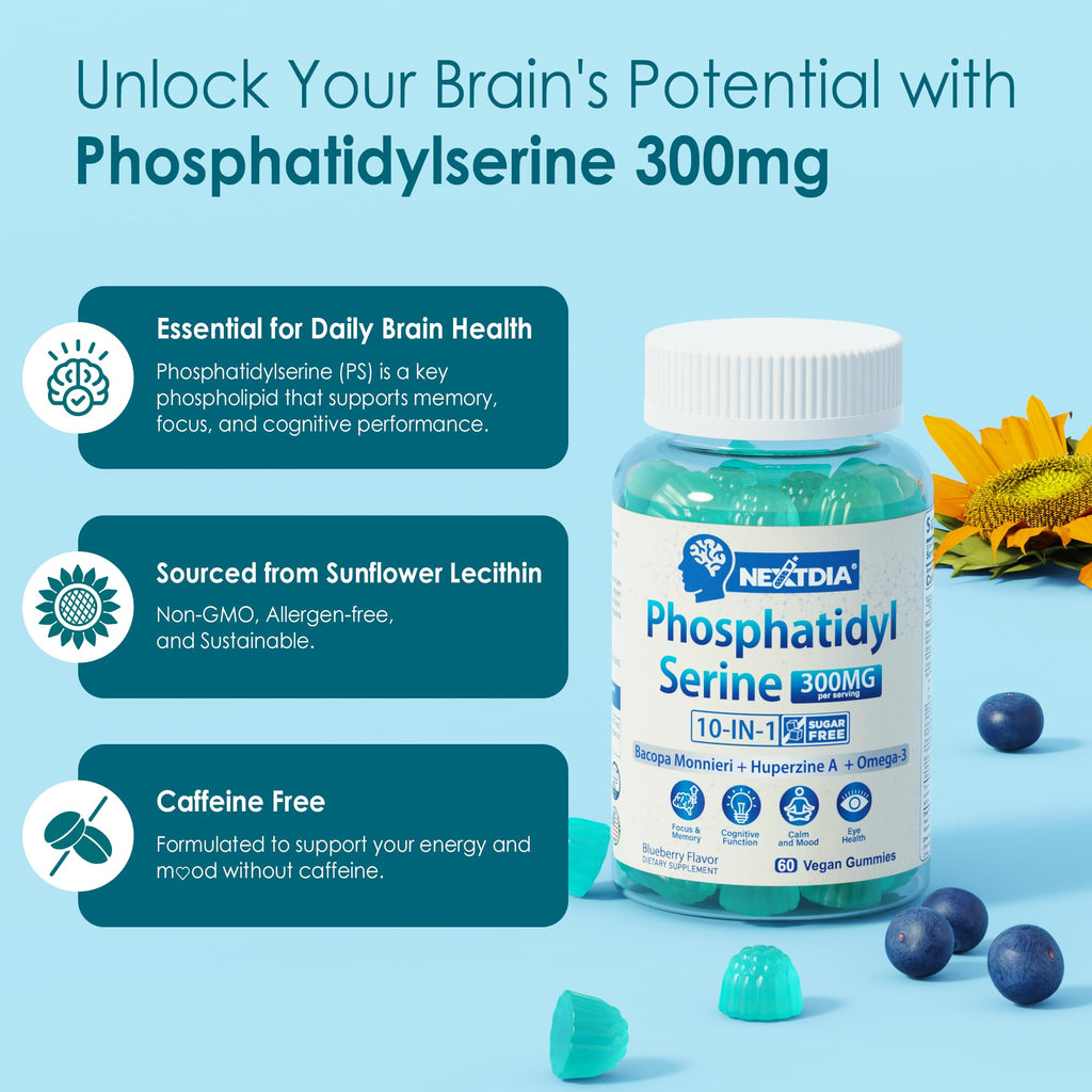 Phosphatidylserine Nootropic Gummies – Focus & Energy (60 Ct)