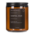 SENSE ISLAND Santal Oud Scented Candle | 7oz 100% Natural Soy Wax, Ambery Woody for Men & Women