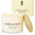 Vanilla Nuit 3-Wick Soy Candle by SENSE ISLAND | Cream Vanilla, Gold Lid, Luxury Gift