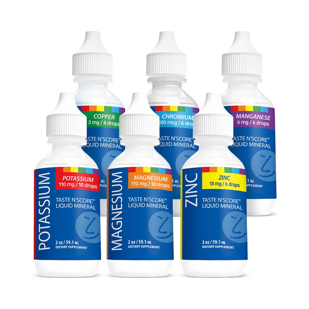 Lyte Balance Taste N' Score Liquid Minerals Kit – 6 Pack (2 oz) | Pure Mineral Drops