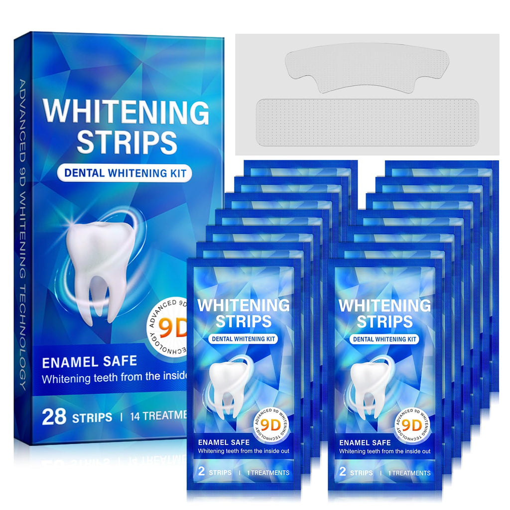 Sensitive Teeth Whitening Strips Kit – 28 Strips, 14 Treatments, Safe for Sensitive Teeth