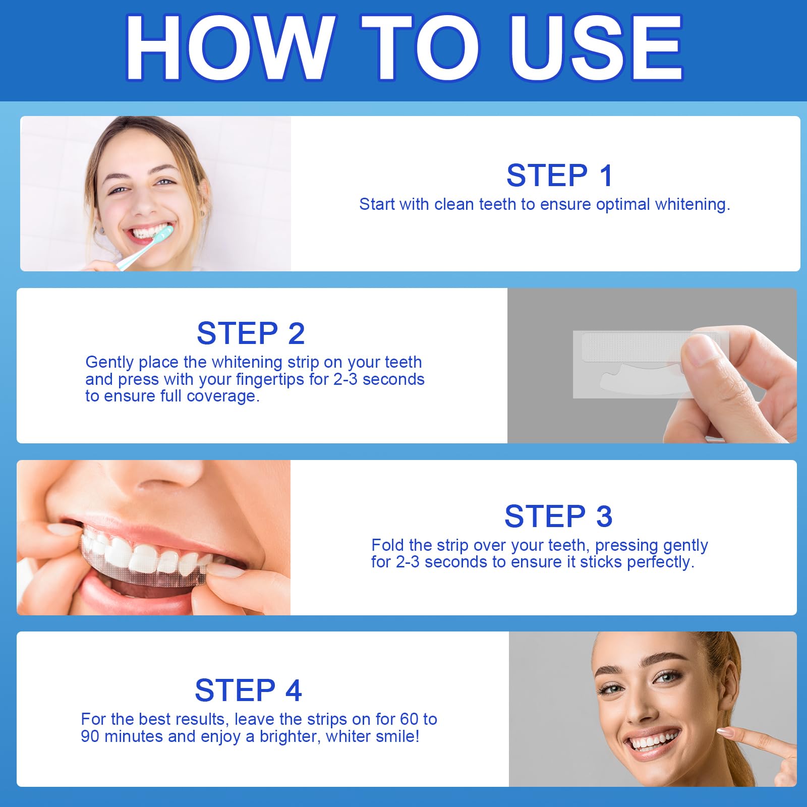 Sensitive Teeth Whitening Strips Kit – 28 Strips, 14 Treatments, Safe for Sensitive Teeth