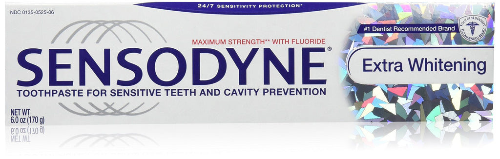 Sensodyne Extra Whitening Toothpaste 6 oz – Pack of 3, Fluoride