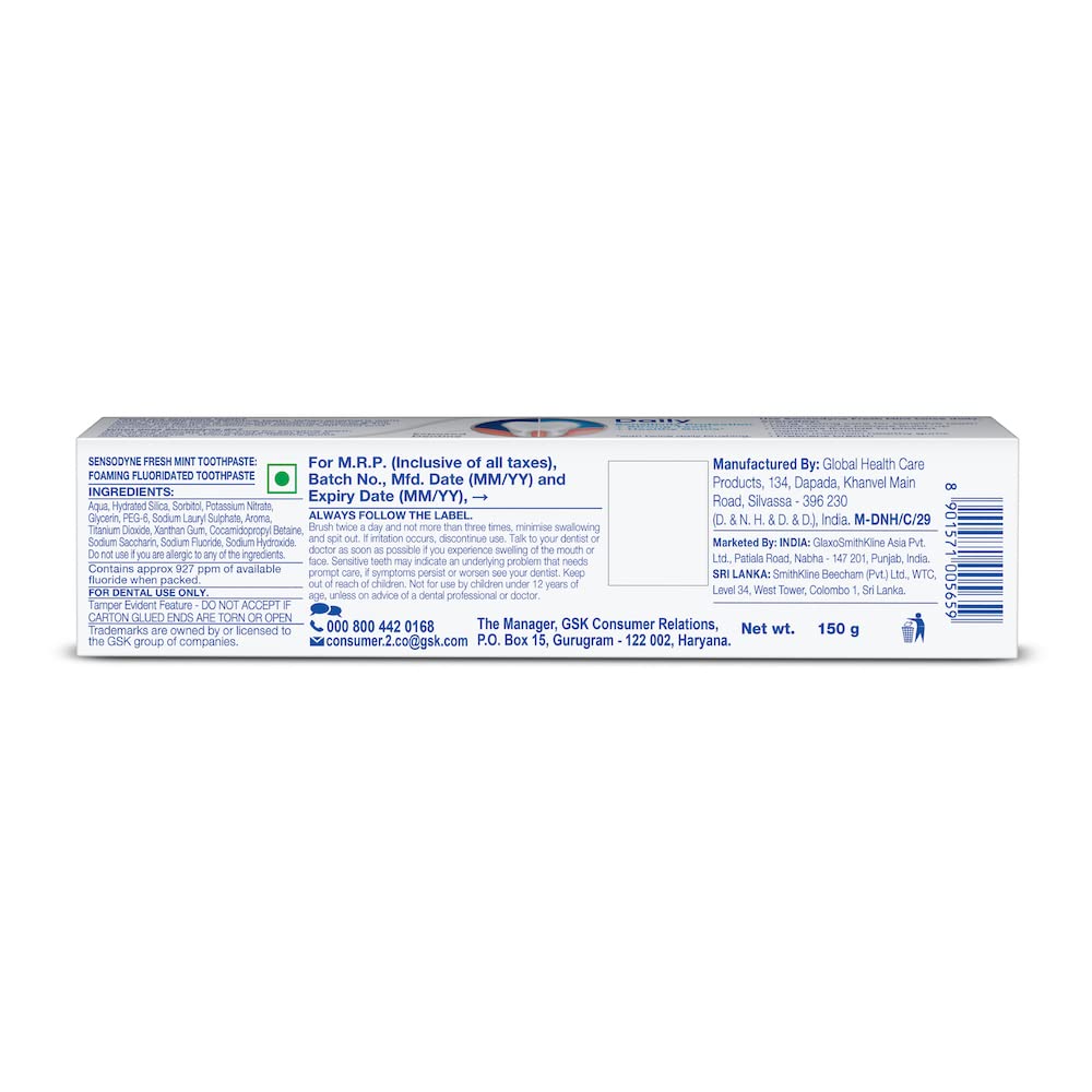 Sensodyne Sensitive Toothpaste - 150g (Fresh Mint)