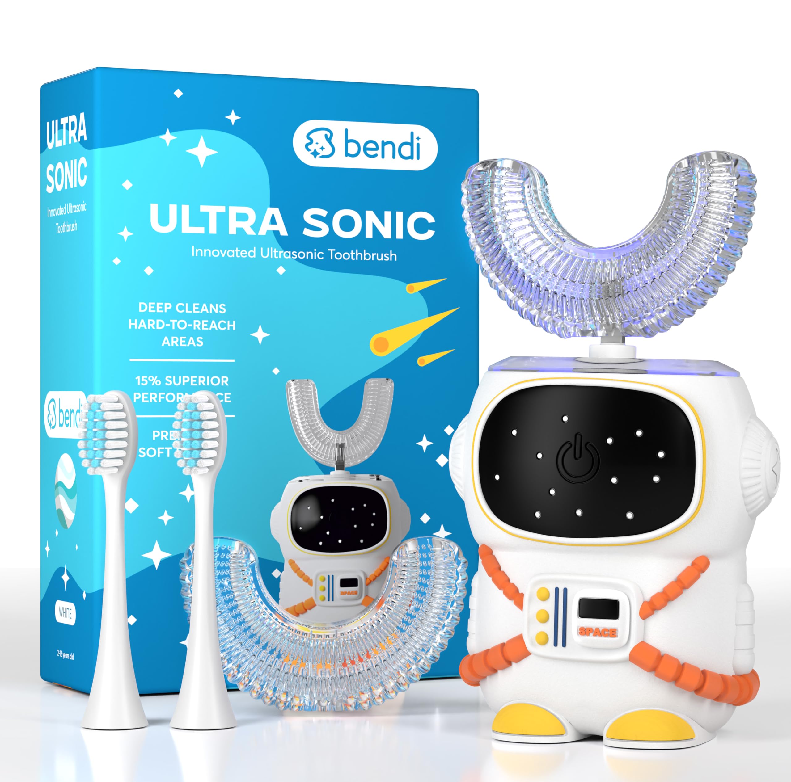 Sensory 360 U-Shaped Kids Toothbrush – Astronaut Design, 5 Modes, Memory Function