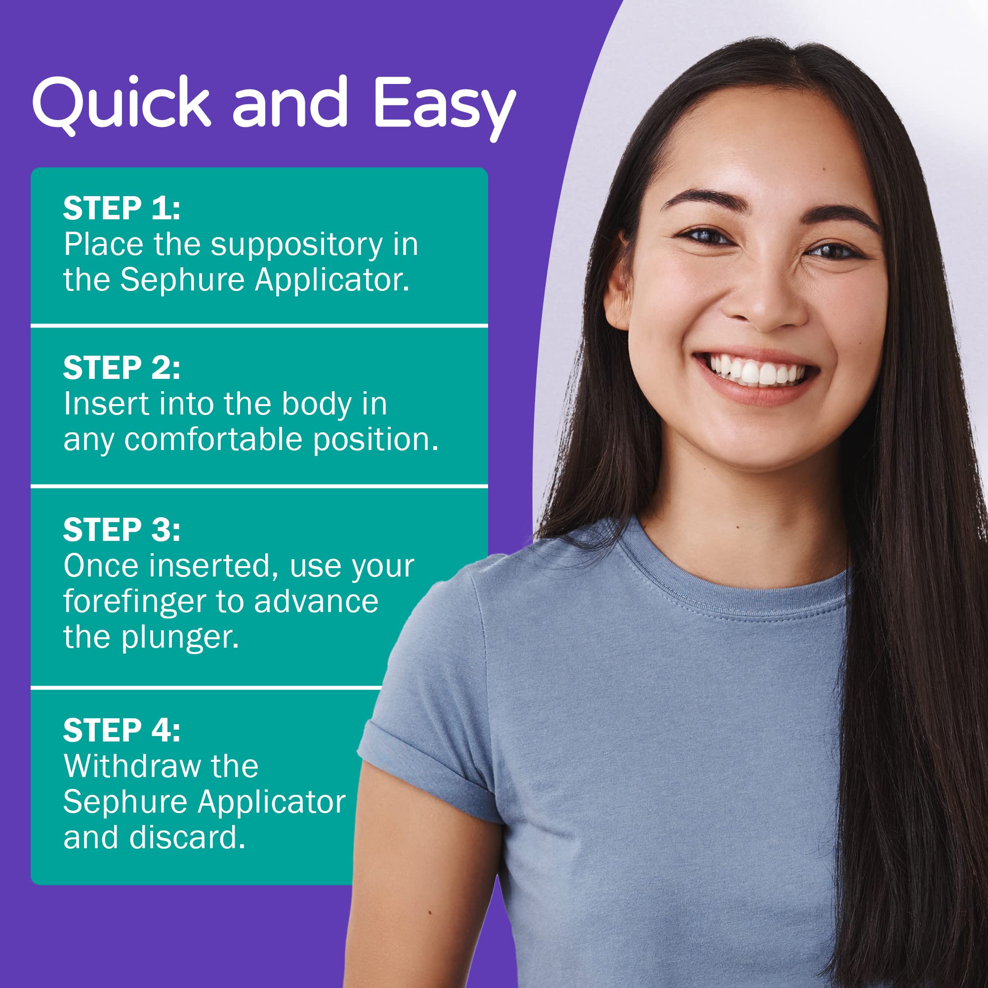 Sephure Easy-to-Use Suppository Applicator for Women and Men – Disposable, 3-Pack, 30-Count, Size A2