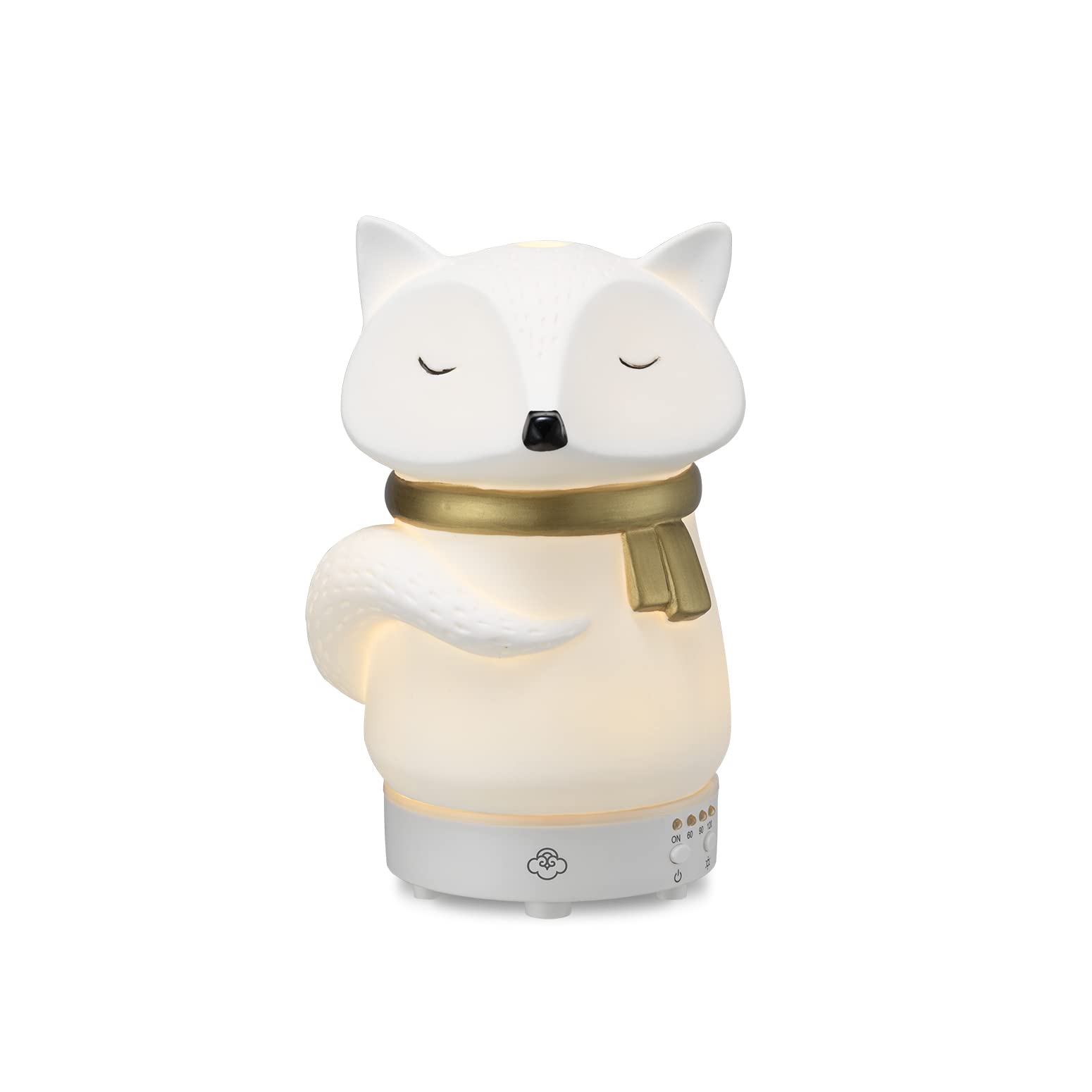 Serene House Snow Fox Diffuser | Ultrasonic Cool Mist, 90ml, 7-Color LED