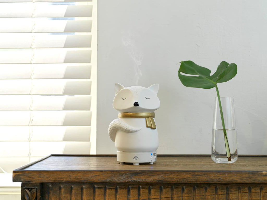 Serene House Snow Fox Diffuser | Ultrasonic Cool Mist, 90ml, 7-Color LED