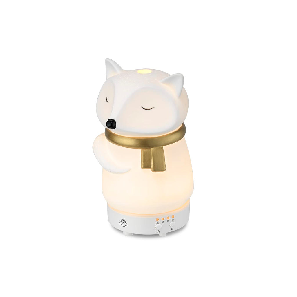 Serene House Snow Fox Diffuser | Ultrasonic Cool Mist, 90ml, 7-Color LED