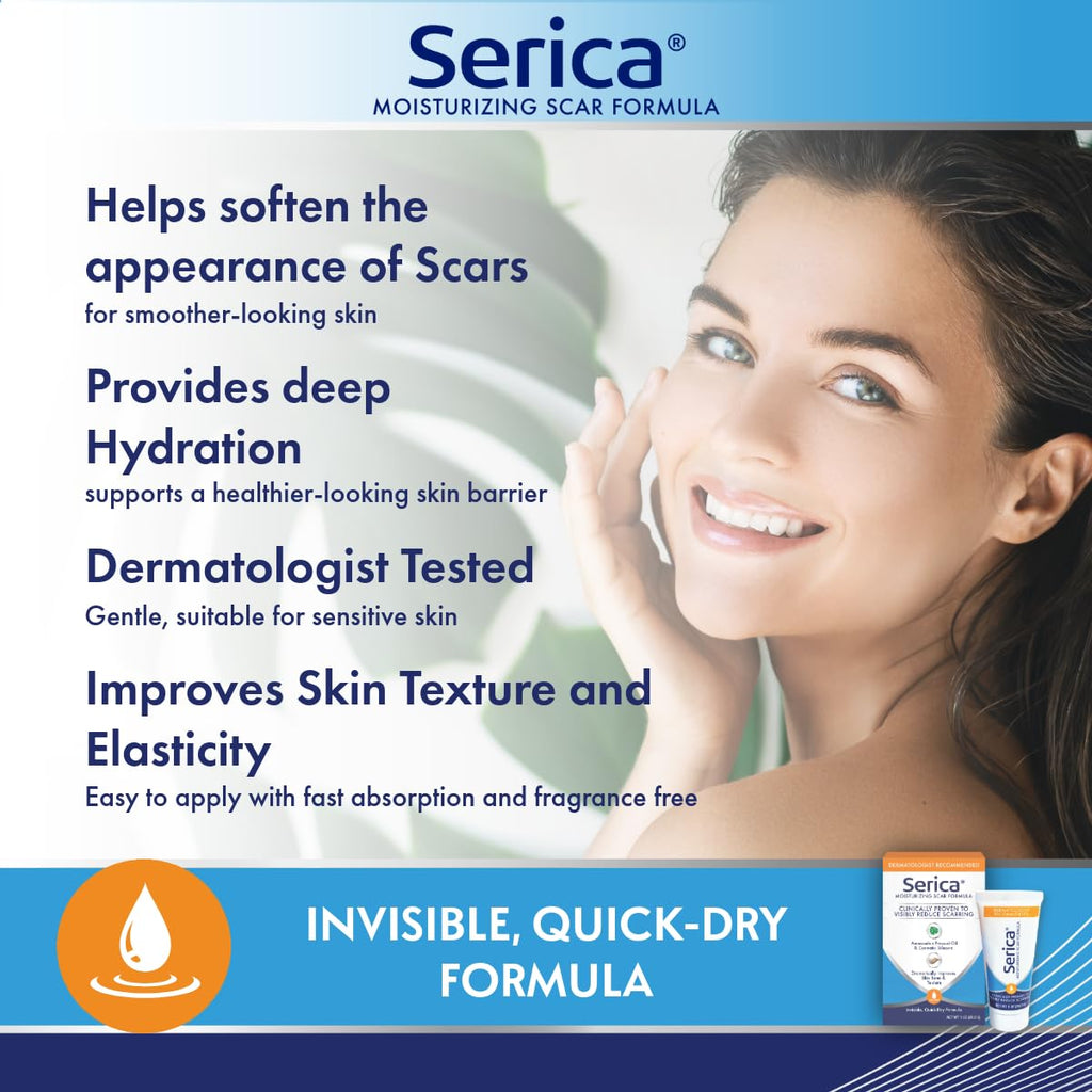 Serica Scar Gel (1oz) - Advanced Silicone Scar Care for Smoother-Looking Skin