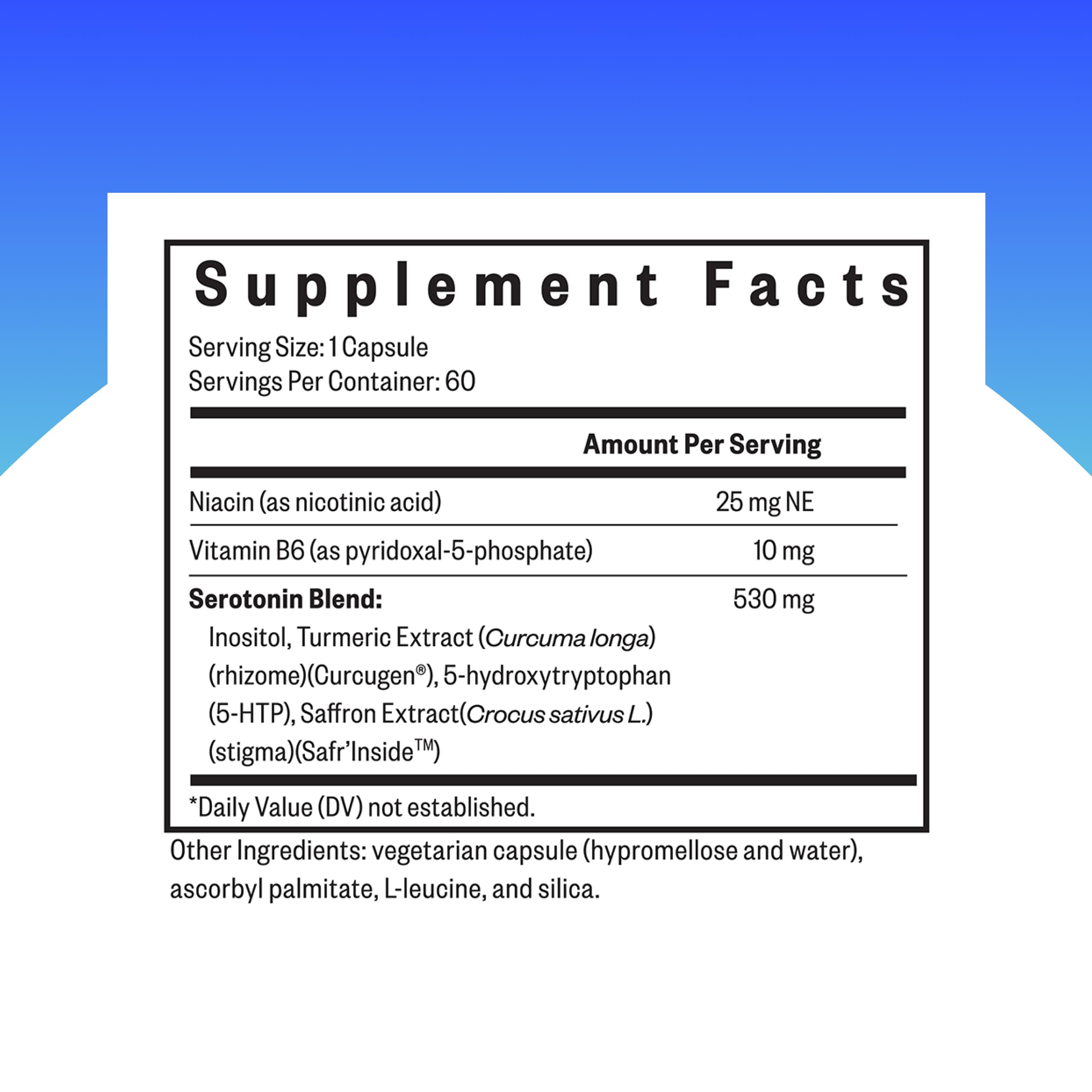 Seeking Health Serotonin Nutrients: 5-HTP with B6 & Saffron, 60 Caps