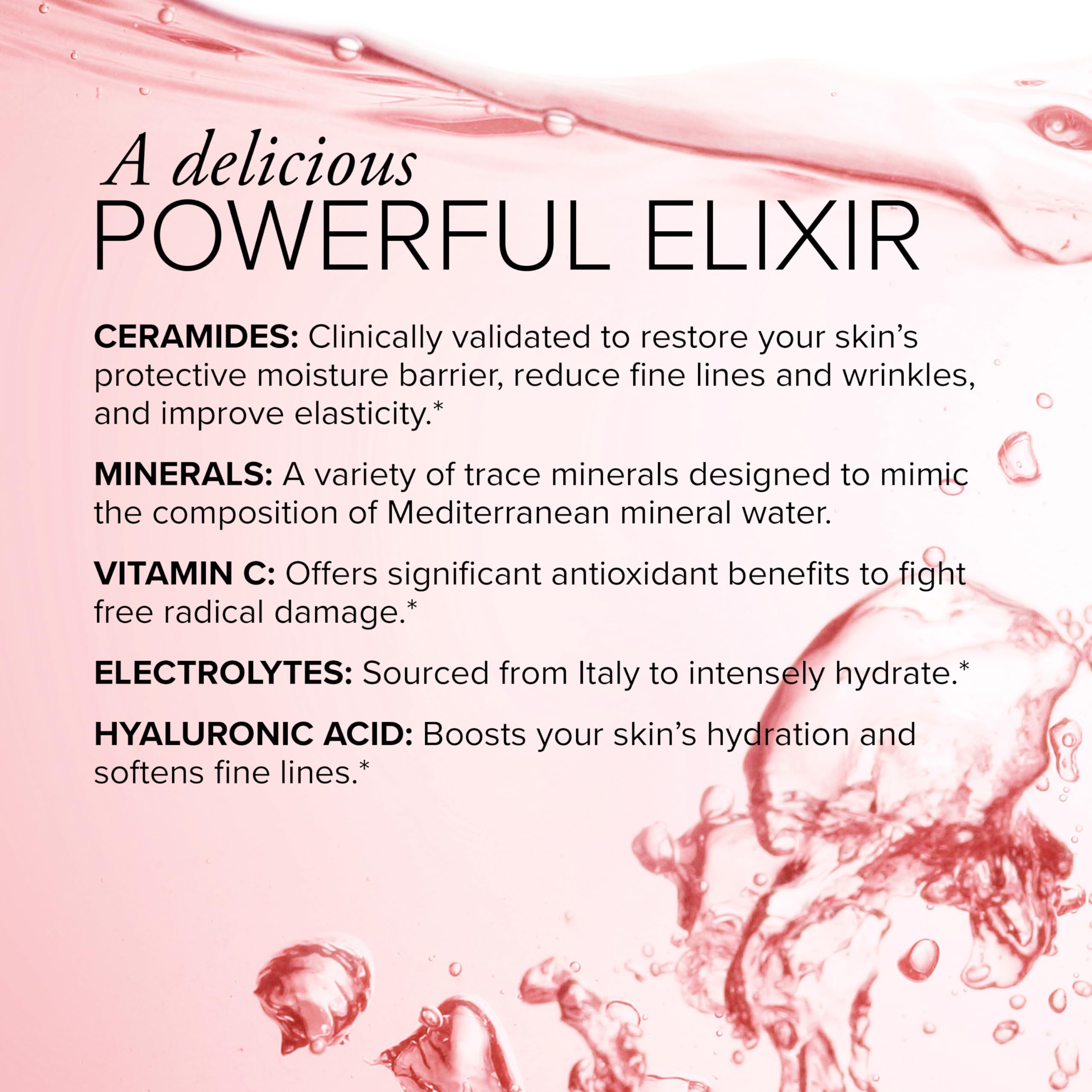 Serovital Glow Sticks: Sugar-Free Powder Drink Mix for Skin Hydration (14 Days) with Hyaluronic Acid & Ceramides