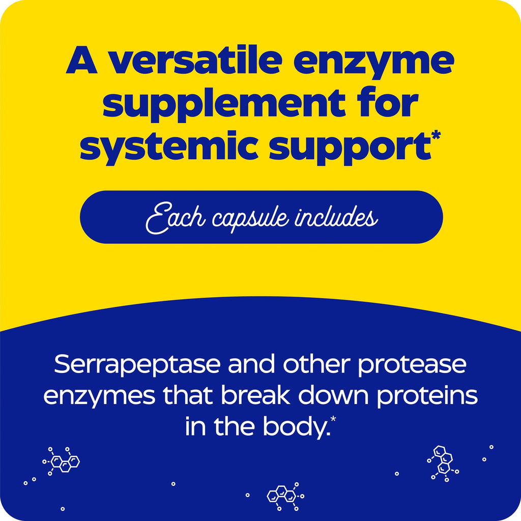 Enzymedica SerraGold High-Potency Serrapeptase Enzyme Supplement – 120 Count