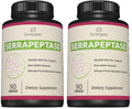 Premium Serrapeptase Enzyme Supplement – 40,000 SPU per Capsule | 90 Enteric Coated Capsules (Pack of 2)