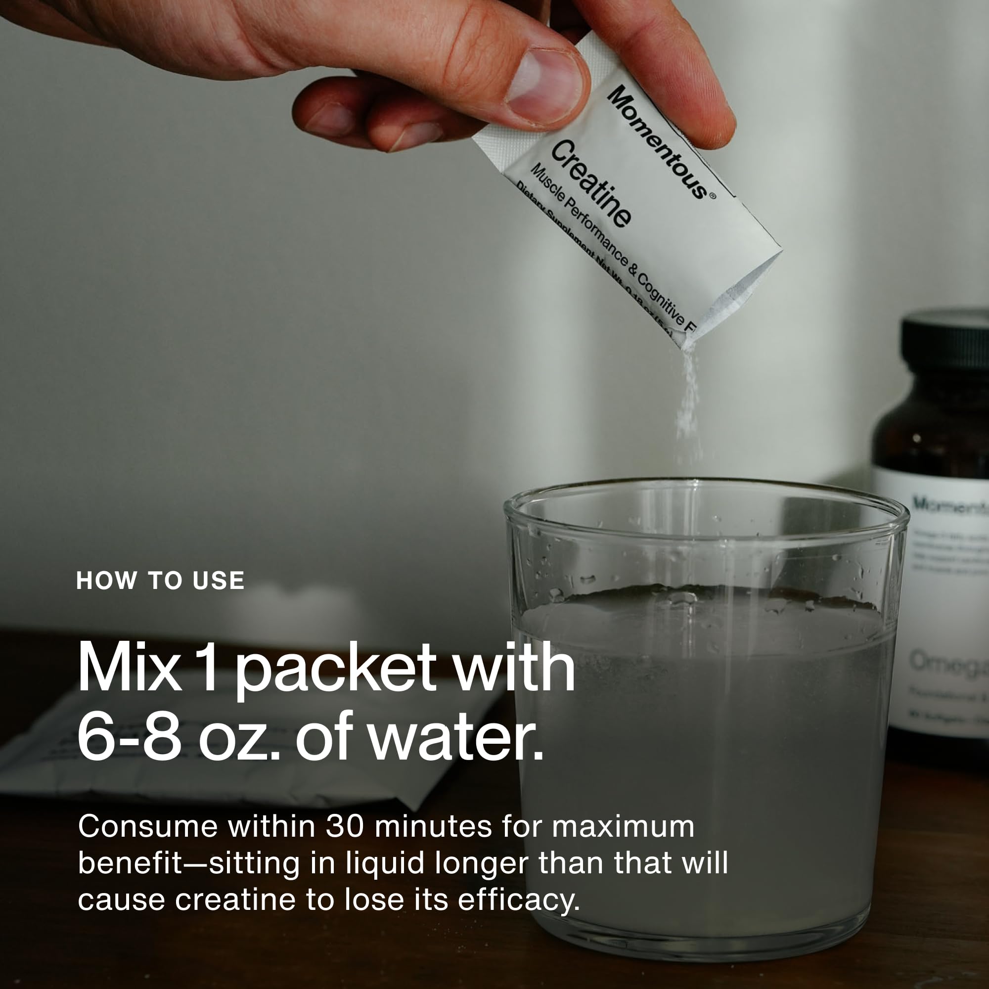Momentous Creatine Monohydrate Powder – Creapure | NSF Certified for Sport