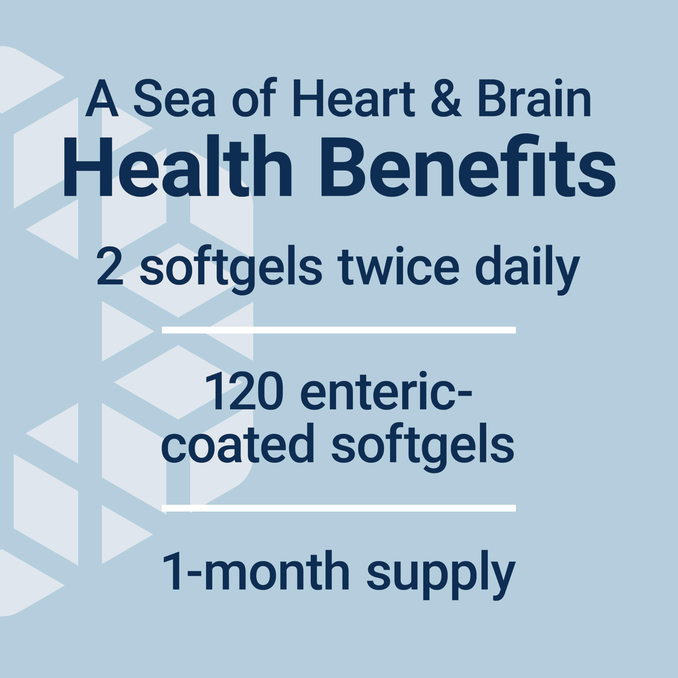 Life Extension Super Omega-3 EPA/DHA with Sesame Lignans & Olive Extract – Heart & Brain Health (120 Softgels)
