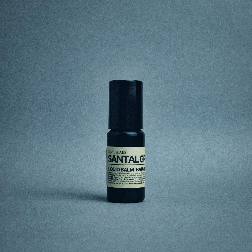 sesneslabs Santal Grass Roll-On – Alcohol-Free Unisex Perfume (10ml) | Eucalyptus, Papyrus, Cardamom & Sandalwood