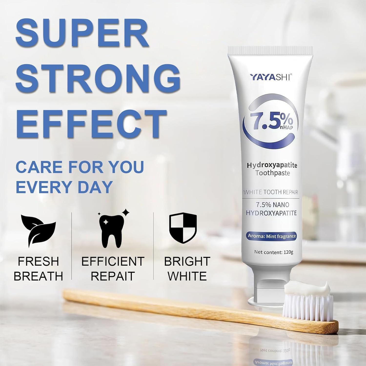 Set 2-Pack Hydroxyapatite Toothpastes – Enamel Protection, Tooth Strengthening, Gentle Mint