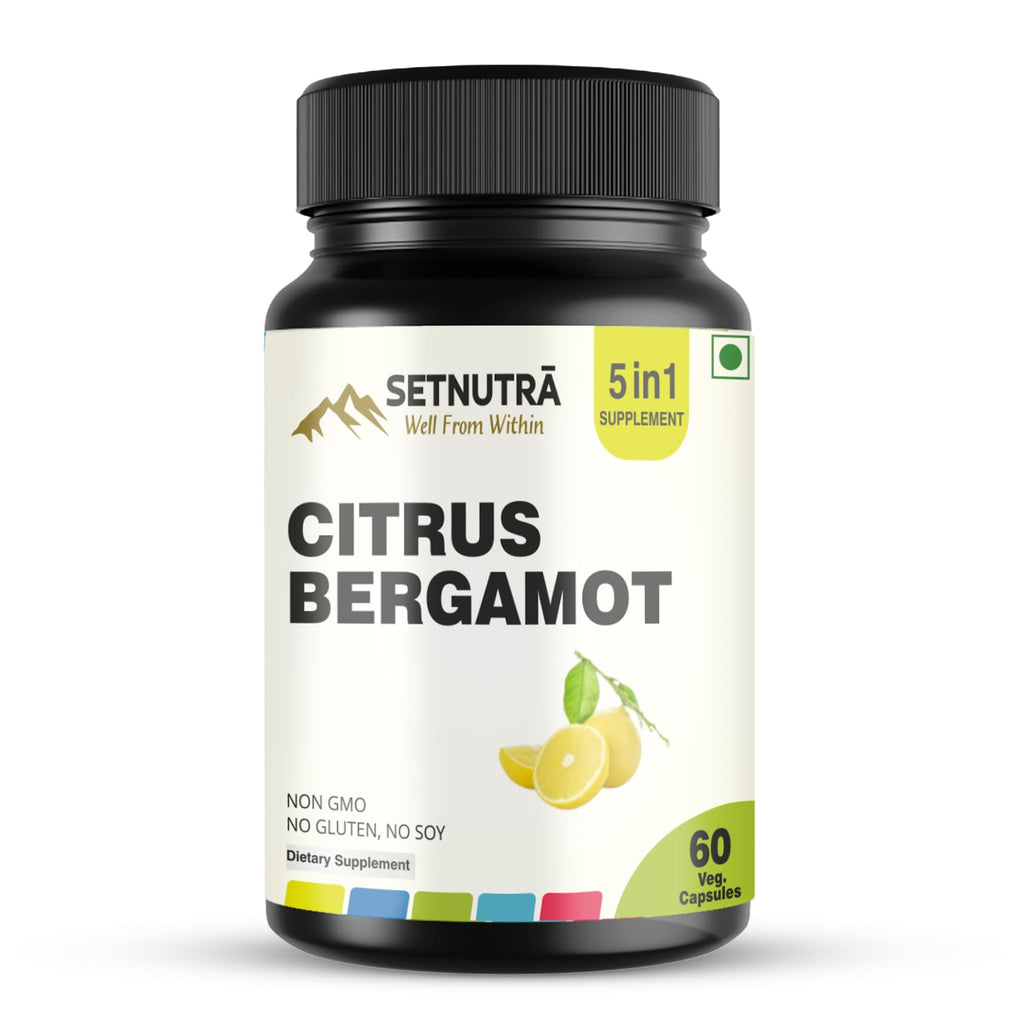 SETNUTRA Well From Within 5 in 1 Citrus Bergamot Supplement | Heart Health & Antioxidant Support | 60 Count
