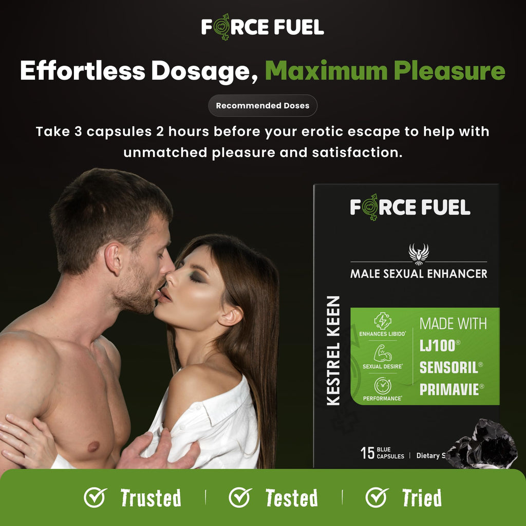 Sex Pills for Men – Last Longer in Bed and Enhance Erection Sensitivity – Includes Lab-Tested LJ100 Tongkat Ali, Sensoril Ashwagandha & PrimaVie Shilajit – 15 Caps for Men Aged 20-60 – Kestrel Keen