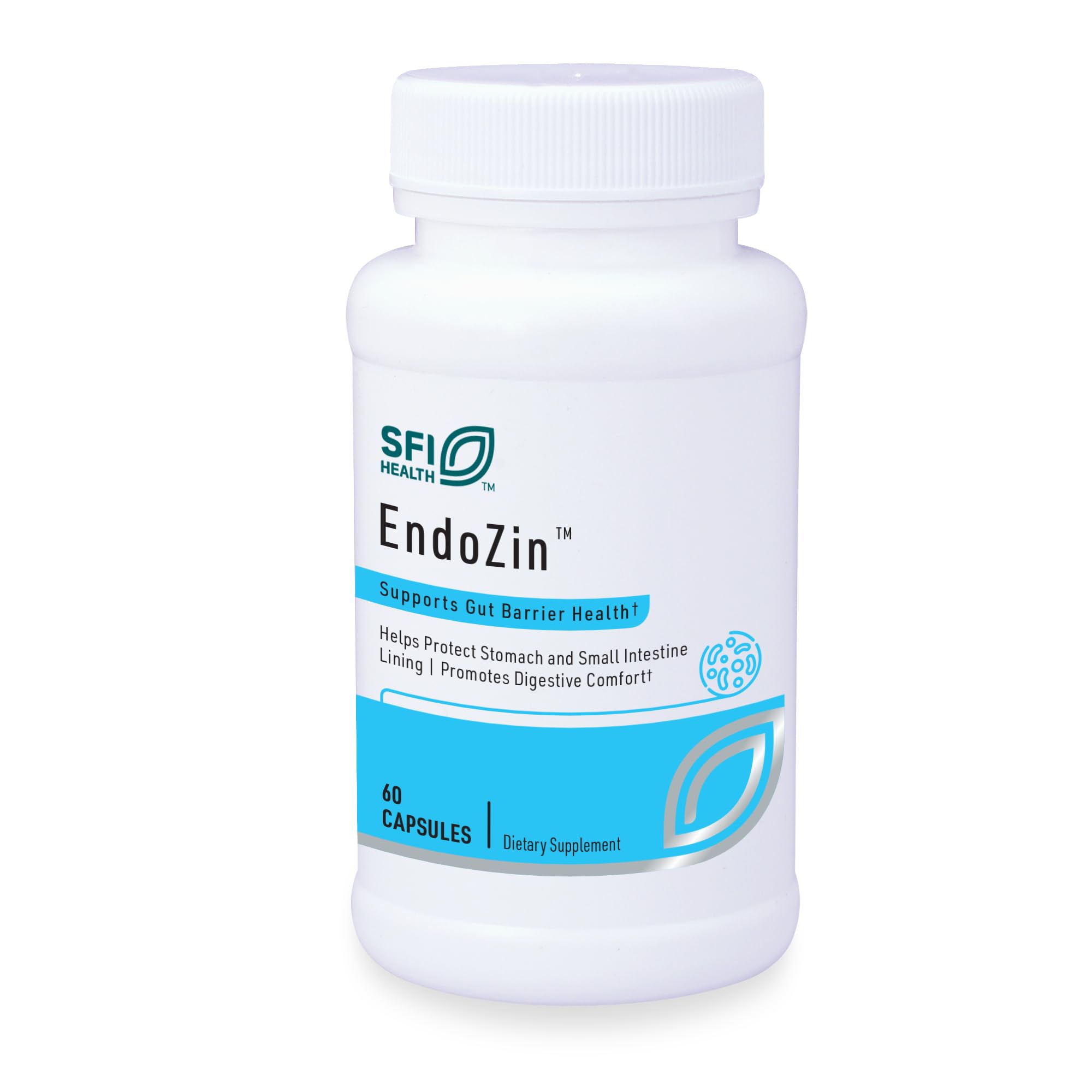 SFI Health Klaire Labs Endozin: Zinc Carnosine & L-Glutamine for Gut Barrier Support - Hypoallergenic, 60 Capsules