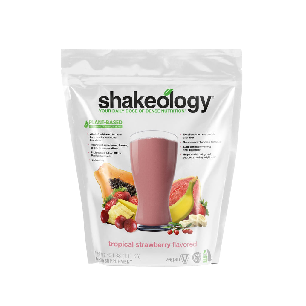 Shakeology Vegan Protein Powder – Tropical Strawberry | Gluten Free Plant-Based Protein Shake | 30 Servings