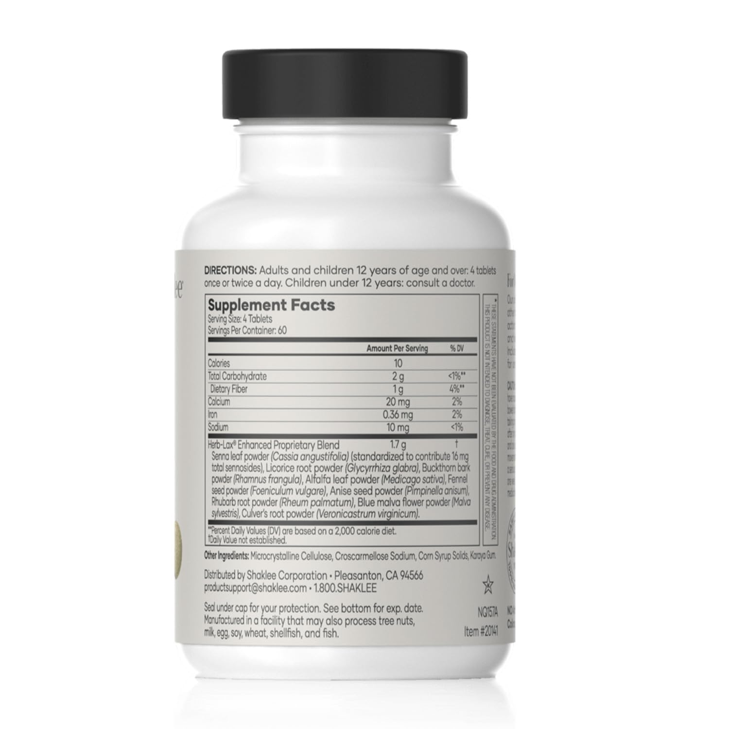 Shaklee Herb-Lax Gentle Laxative – Herbal Senna Blend (240 Tablets)