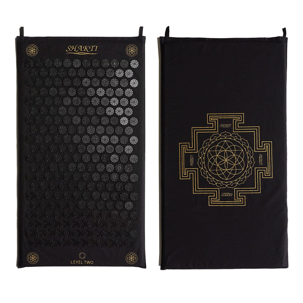 ShaktiMat Classic Acupressure Mat – Level 2 (Shakti Black) Stress Relief & Relaxation