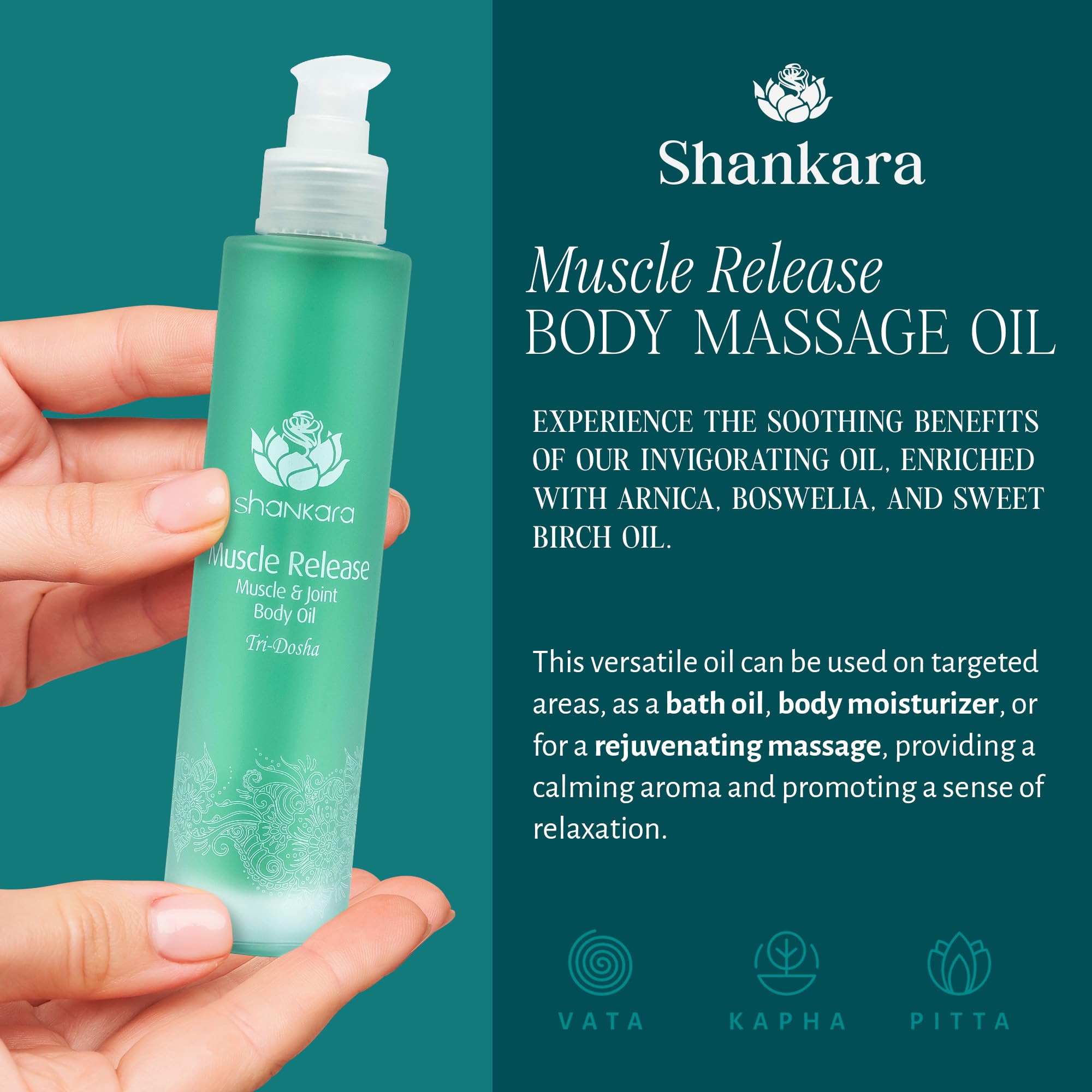 Shankara Massage Oil for Sore Muscle Relief – Lavender & Arnica (100 ml)