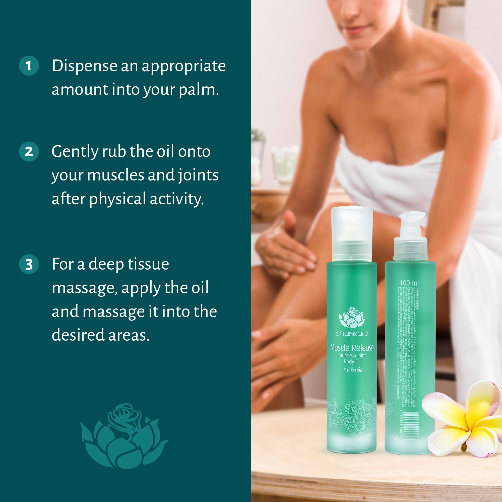 Shankara Massage Oil for Sore Muscle Relief – Lavender & Arnica (100 ml)