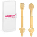 SHARE&CARE Baby Toothbrush & Tongue Cleaner – Soft Silicone for Toddler Oral Care