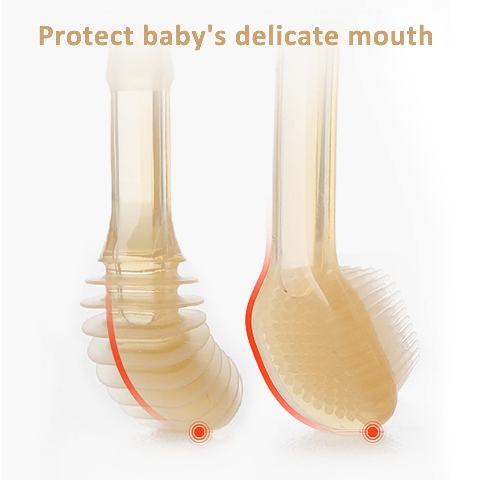 SHARE&CARE Baby Toothbrush & Tongue Cleaner – Soft Silicone for Toddler Oral Care