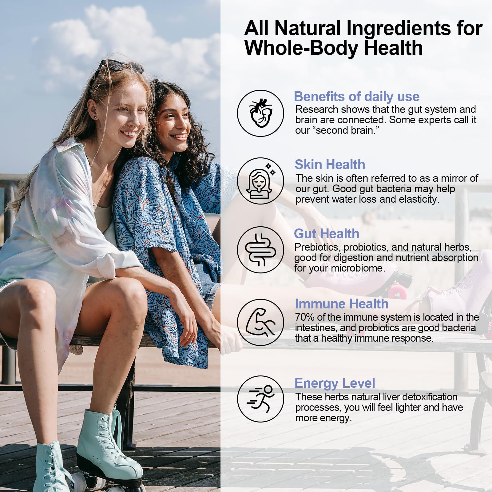 Probiotics for Women and Men – 300B CFU, 24 Strains + 15 Organic Herbs (2 Month Supply)