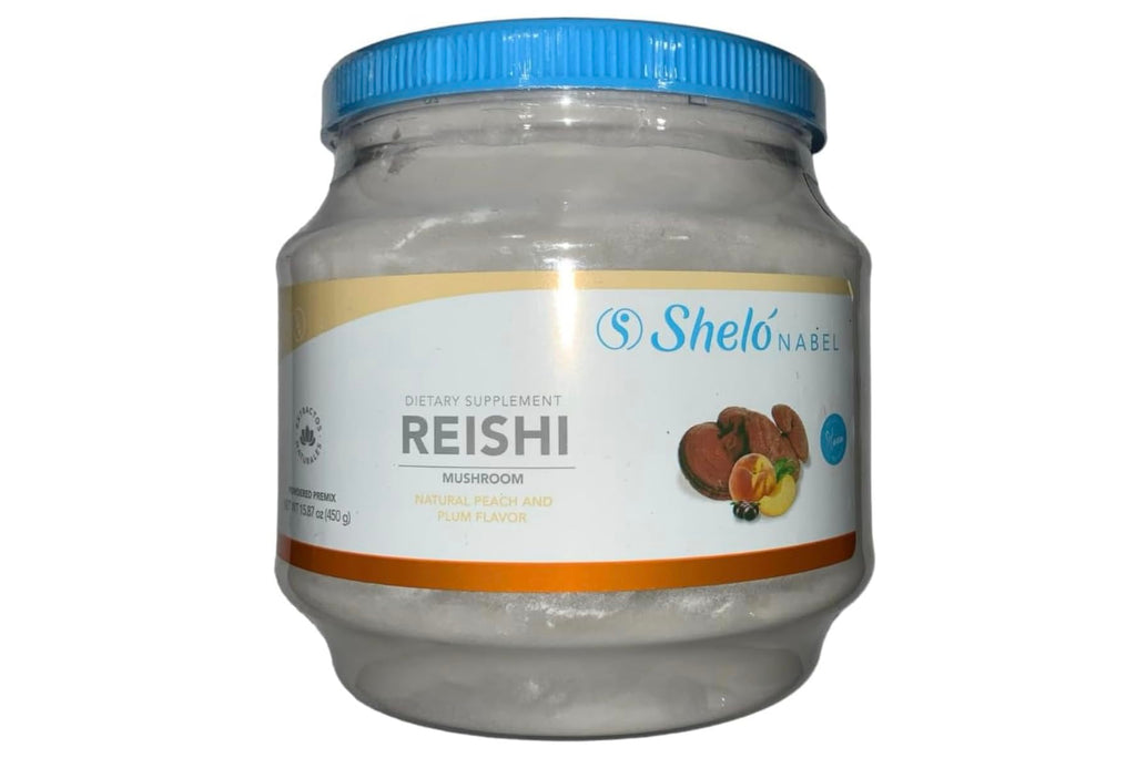 Sheló NABEL Reishi Mushroom Powder Premix – 15.87 oz (450 g) Natural Peach & Plum