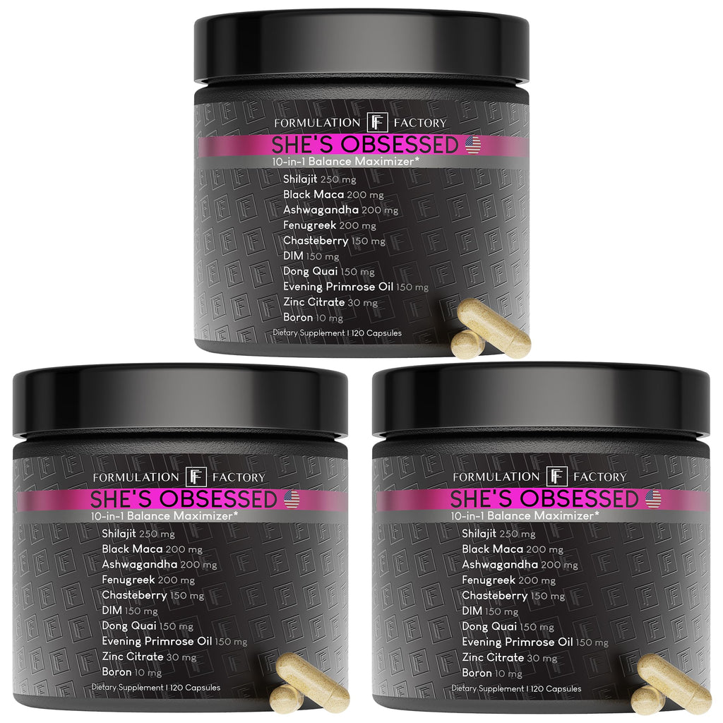 Formulation Factory She's Obsessed: 10-in-1 Hormone Balance Maximizer (360 Count, Pack of 3)