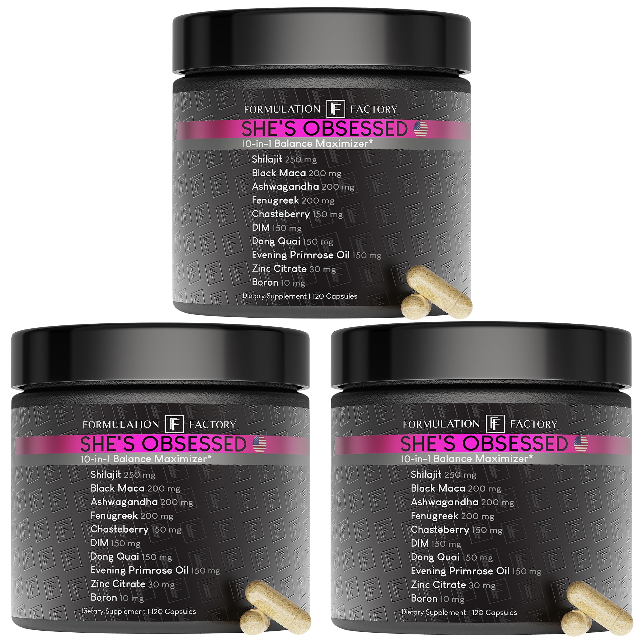 Formulation Factory She's Obsessed: 10-in-1 Hormone Balance Maximizer (360 Count, Pack of 3)