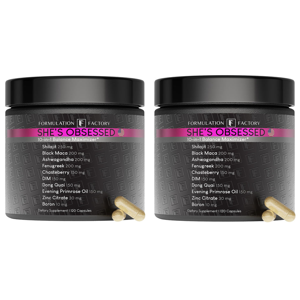 Formulation Factory She's Obsessed: 10-in-1 Hormone Balance Maximizer – 240 Count (Pack of 2)