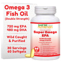SHIFAA NUTRITION Halal Fish Oil Softgels – 60 Count, Double Strength Omega-3