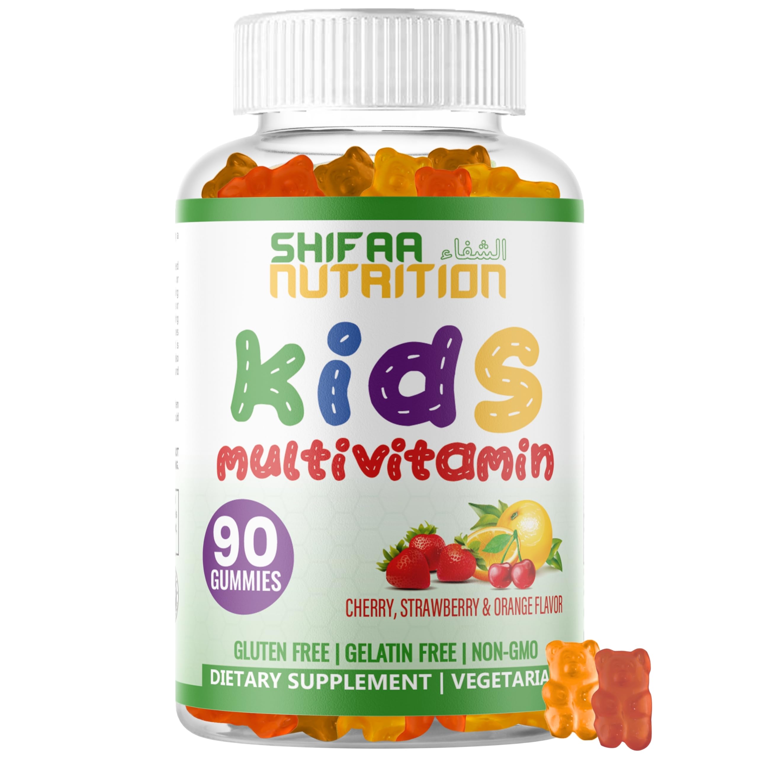SHIFAA NUTRITION Halal Kids Multivitamin Gummies – 45-90 Day Supply