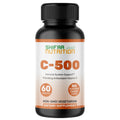 SHIFAA NUTRITION Vitamin C-500 Tablets – Halal, Vegetarian, Non-GMO, Sugar Free | 60 Servings