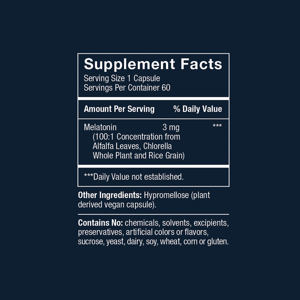 Herbatonin 3mg Plant-Based Melatonin | Sleep & Circadian Support | 60 Vegan Capsules